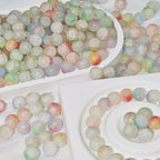 Frosted Round Glass Beads 10mm Matte Mixed Colors 50pcs 14