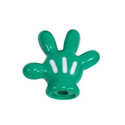 Colorful Mickey Gloves Acrylic Beads 18mm 20pcs 16