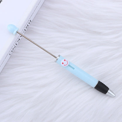 Beadable Pen Plastic Colorful Heart Top Black Ink 150mm 19