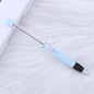 Beadable Pen Plastic Colorful Heart Top Black Ink 150mm 19