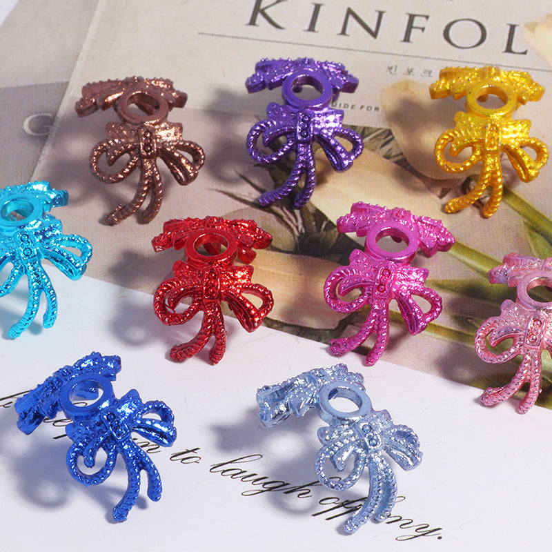 Alloy Bow Bead Caps 20mm Colorful 20pcs 4