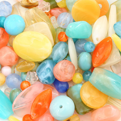 Mixed Style Acrylic Beads Colorful Hearts Bows Gems Assorted 19