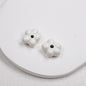 Hand Painted Irregular Flower Acrylic Beads 16mm Enamel Finish 50pcs 12