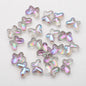 Butterfly Plated Transparent Glass Beads 10x14mm 20pcs 17