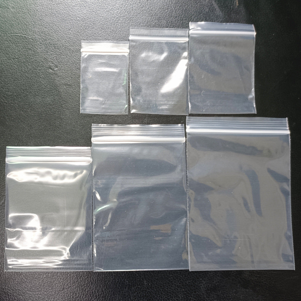 Transparent PE Plastic Zip Lock Bags Clear Resealable 100pcs 4x6-28x40cm 2