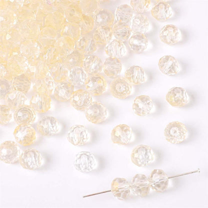 Czech Glass Beads Faceted 7 8mm Gradient Pastel Colors 50pcs 17