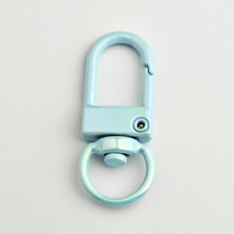 Colorful Zinc Alloy Keychain Clasps 32mm Plating 10pcs 19