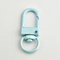 Colorful Zinc Alloy Keychain Clasps 32mm Plating 10pcs 19