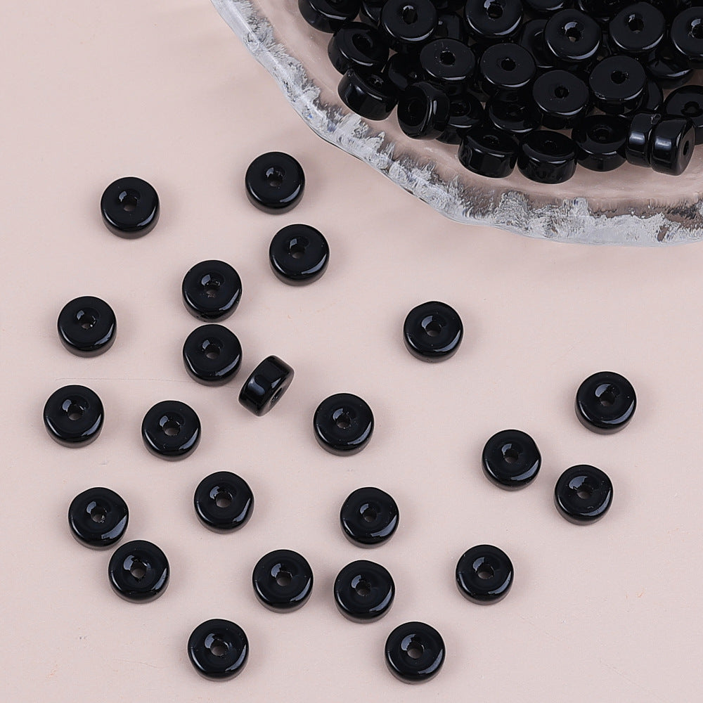 Glass Cylindrical Spacer Beads 6mm Mini 100pcs 30