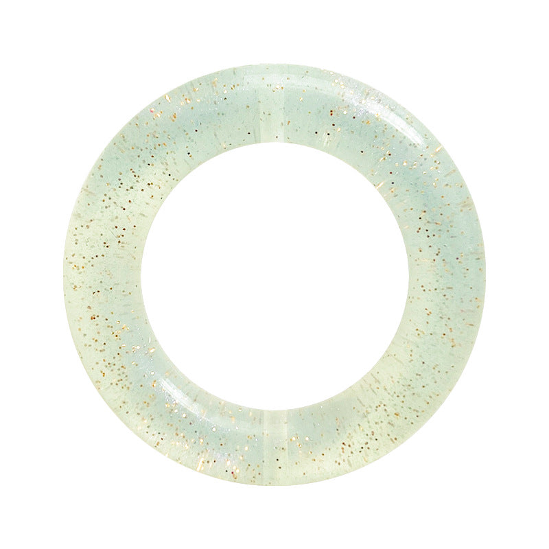 Circle Love Glitter Silicone Focal Beads Glitter Design 10pcs 9