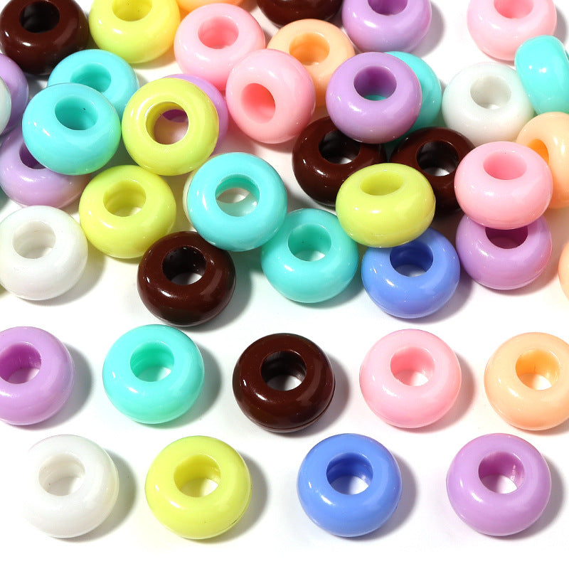 Acrylic Flat Round Spacer Beads 13mm Macaron Colored 680pcs 4