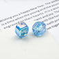 Transparent Square Acrylic Beads 14mm Imitation Zircon Sparkling 20pcs 6