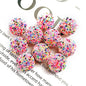 Glitter Bubblegum Beads 16mm Colorful Iridescent Sparkle 1pc 8