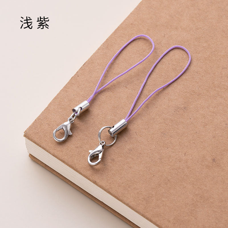 Colorful Phone Strap Keychain Mini Lobster Clasp Nylon Cord 50pcs 17