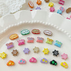 Painted Cute Character Plate Series Metal Beads Bulk 20pcs
