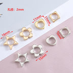 Hollow Geometry Acrylic Beads CCB Plastic Star Heart Flower 100pcs 2