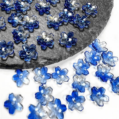 Czech Glass Beads Cherry Blossom 10mm Iridescent Pastel 50pcs 22