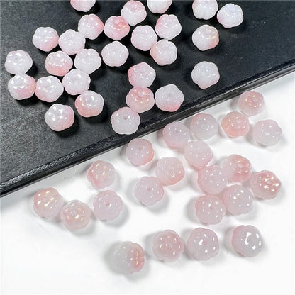 Czech Glass Beads Pumpkin 8mm x 6mm Green Jade Color 50pcs 12