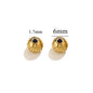 Stainless Steel Round Metal Beads Color Retaining Hammer Texture 20pcs 13