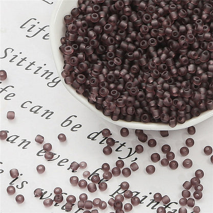 Frosted Transparent Seed Glass Beads 3mm Mixed Colors 1400pcs 5
