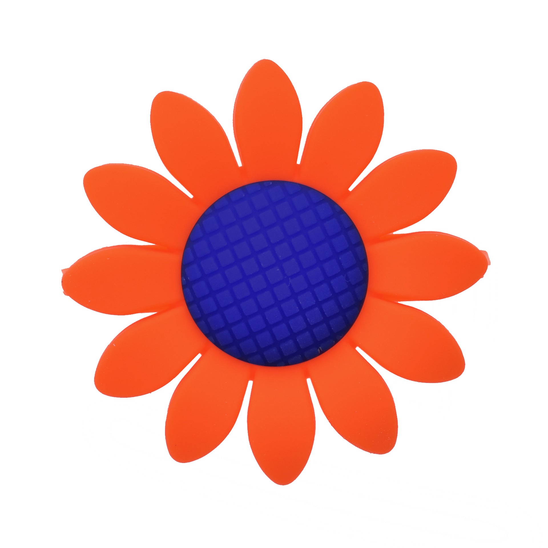 Silicone Focal Beads Sunflower Soft Petal Detailed Center 10pcs 12