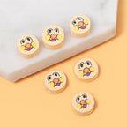Flat Clay Beads 10mm Anime Character Bean Bun Man Polymer 100pcs 3