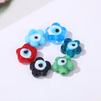 Lampwork Glass Beads Flower Shape 12mm Colorful Evil Eye 50pcs 2