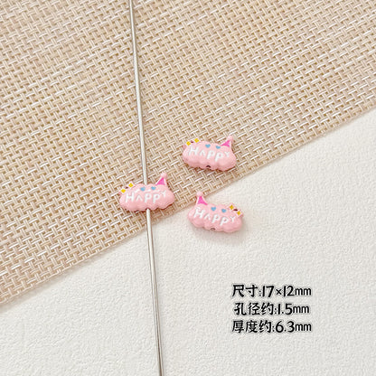 Baking Painted Magic Book Cloud Metal Beads 16mm Cute Pastel 10pcs 15