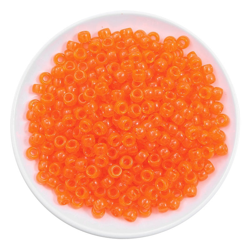 Transparent Acrylic Seed Beads 9mm Large Hole Colorful 100pcs 13