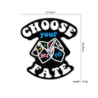 Silicone Focal Beads English Fortune Cards Choose Your Fate 20pcs 2
