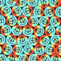 Flat Clay Beads 9mm Anchor Pattern Tropical Colors 100pcs 6