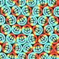 Flat Clay Beads 9mm Anchor Pattern Tropical Colors 100pcs 6