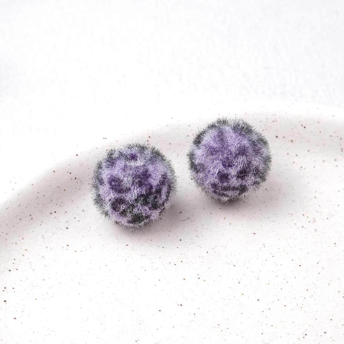 Flocking Leopard Acrylic Round Beads 15mm Colorful Mixed 20pcs 8