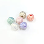 Pearl Lustre Striped Round Acrylic Beads 11mm 100pcs 4