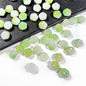 Czech Glass Beads Pumpkin 8mm x 6mm Green Jade Color 50pcs 11