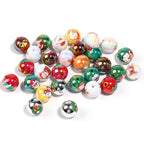 Plating Cartoon Acrylic Beads 16mm Santa Claus Reindeer Printed 50pcs 5