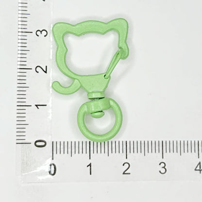 Zinc Alloy Puppy Head Keychain Clasps Spray Painted 35mm 20pcs 14
