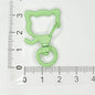 Zinc Alloy Puppy Head Keychain Clasps Spray Painted 35mm 20pcs 14