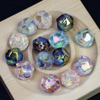 Faceted Iridescent Resin Beads 16mm Mixed Colors 10pcs 6