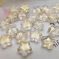 Czech Glass Beads Star 8mm Perforated Multicolor 10pcs 16