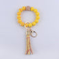 Football Tassel Silicone Bead Wristlet Keychain Sports Theme 10