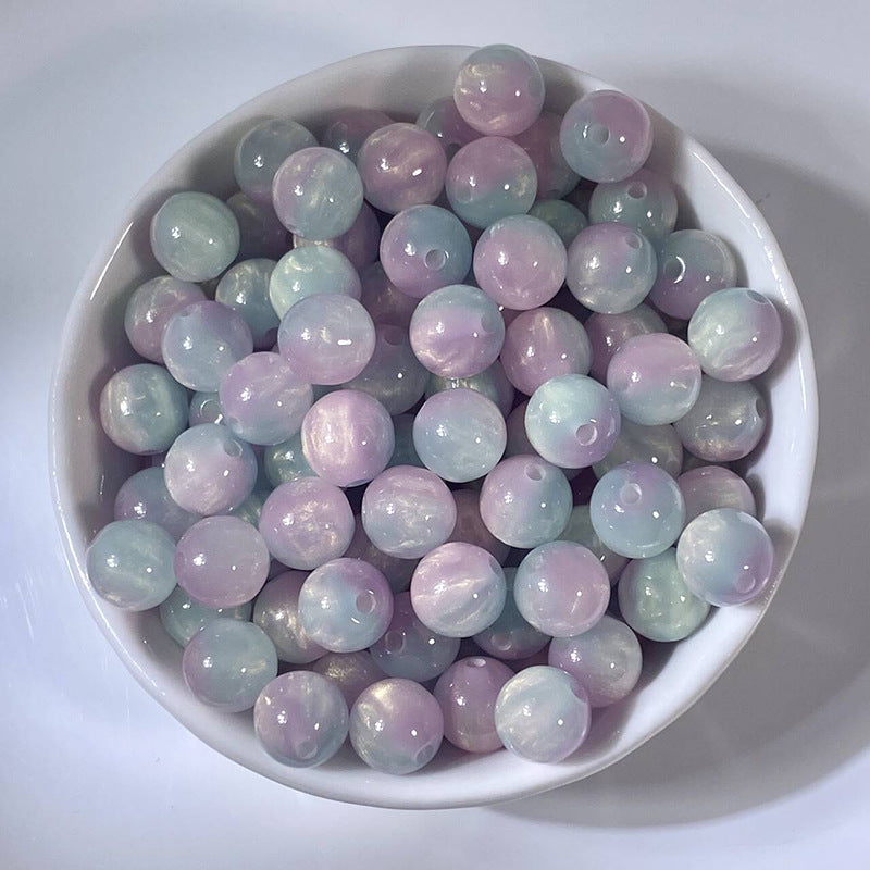 Gilding Gradient Resin Beads 8mm Round Shimmer 100pcs 23
