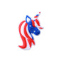 Silicone Focal Beads Independence Day American Cattle USA Double Flag 20pcs 10