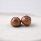 Cute Chestnut Acrylic Beads 13x16mm Painted Smile Face 20pcs 6