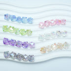Transparent Irregular Faceted Acrylic Square Beads 12mm UV Plating 100pcs 2
