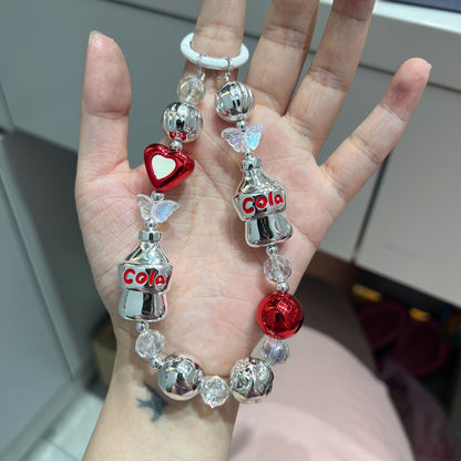Metal Dual Color Heart Acrylic Beads 15mm Shiny Hollow 50pcs 3