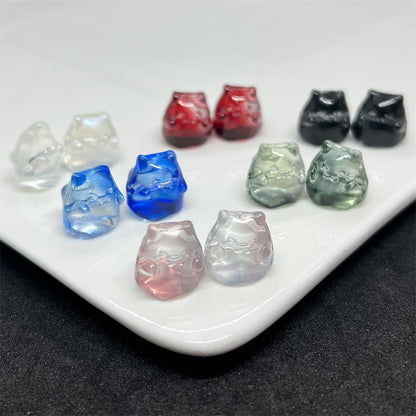 Devil Glass Beads 14mm Transparent Multicolor Small 100pcs 7