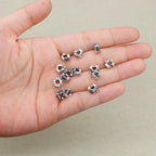 Alloy Rose Ring Spacer Beads 8mm Antique Silver 100pcs 4