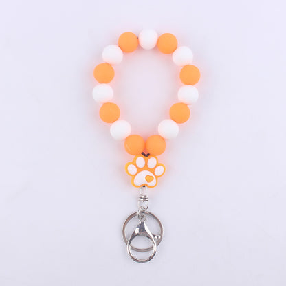Silicone Dog Claw Bead Wristlet Keychain Pet Lover Charm 11
