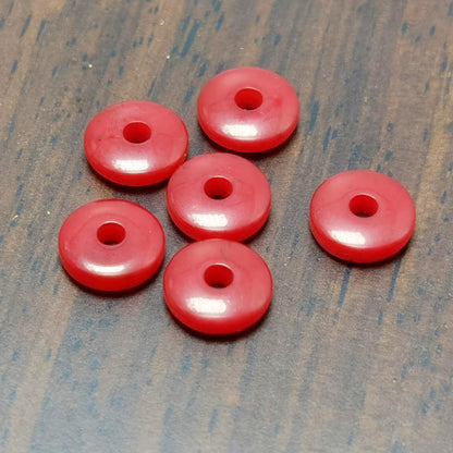 Imitation Beeswax Round Resin Beads 6x2mm Multicolor 100pcs 7